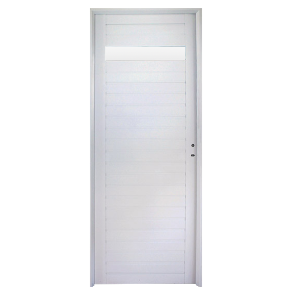 Puerta Aluminio Blanco 1/2 Vidrio Repartido Mod.7
