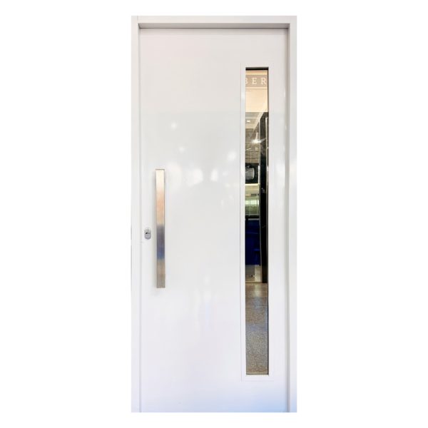 Puerta Doble Chapa Nº 18, Modelo 1 Vidrio Vertical